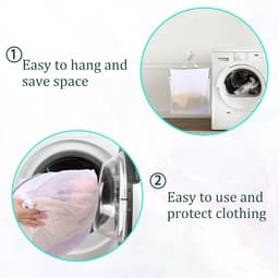 Waszakjes met Rits - 2 Stuks - Waszakken voor Wasgoed - Polyester - Waszak - Laundry Bag - Waszakje Lingerie - Waszakjes Groot - Waszak Groot - Wasnet - Wasnetten - Bescherm je Wasgoed en Wasmachine - 40×50×10cm — thumbnail 4