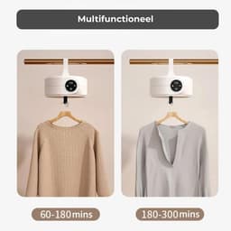 Opvouwbare Wasdroger - Draagbare Kledingdroger - Khaki - ABS Kunststof - 600W - LED Temperatuur Display - 100L Droogzak - 360° Warmtecirculatie - Oververhittingsbeveiliging - Thuis En Reizen — thumbnail 5
