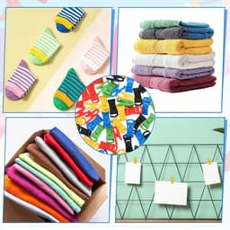 10 stuks - 10 stuks - Antislip waslijnknijpers - Waslijnknijpers - Sokkenklemmen - Sokkenklemmen voor wasmachine en droger - okkenhouders en sokkenclips - Sokkenklemmen voor wasgoed — thumbnail 4