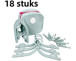 18 stuks - Opvouwbare kledinghanger - Opvouwbare reiskledinghanger met opbergtas - Draagbaar droogrek voor kleding op reis voor zakenreizen, studentenhuizen, thuisgebruik - Blauw