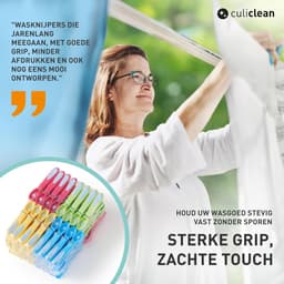 Kleurige wasknijpers zonder afdruk - set van 20 - robuuste clips met zachte grip — thumbnail 5