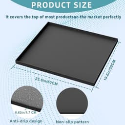 PromoHome Antislip Wasmachine Beschermplaat - 2 stuks Siliconen Matten - Druppelvrij — thumbnail 5