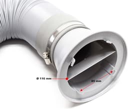 Afvoerslang voor airconditioning met variabele lengte en 116 mm diameter - Flexibele uitlaatslang voor airco, droger en afzuigkap — thumbnail 4