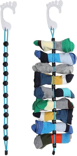 Opbergzak voor sokken in de wasmachine - Sokken cadeau wasnet - Waslijn - Sorteerhulp - Sokkenrek - Opbergzak voor sokken - Opbergclip voor wasmachine - Handige en ruimtebesparende opberging van kleding — thumbnail 1