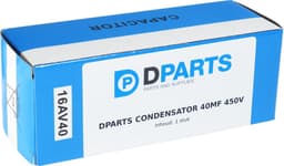 Dparts condensator 40 µF - universeel - 450V - universele aanloopcondensator - 40uf 450vac startcondensator — thumbnail 2