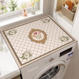 Wasmachinehoes, 60x60 cm antislip beschermmat voor wasmachine bovenkant, geschikt voor wasmachine, droger, keuken, badkamer, camper — thumbnail 1