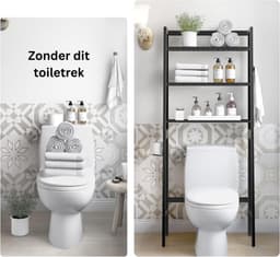 MRKLOOS Wasmachine Ombouw - Opbouwmeubel - Kast Wasdroger - Meubel - Zwart — thumbnail 2