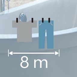 Tomado - Droogrek Locarno - 8 meter drooglengte - Wasrek Inklapbaar - Grijs — thumbnail 2