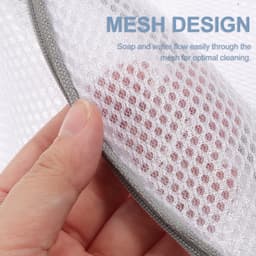 3 stuks - BH-waszak - BH-waszak - Opvouwbare waszak - BH-waszak met rits - Grote BH-waszak - BH-waszak - Ondergoedtas voor dames - Delicate kleding - Grijs — thumbnail 4