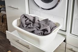 Wasmachine kast met verhoger - Wasmachine kast - Wasmachine ombouw meubel - Wit - Wasmachine ombouw kast - Hoogte 162 cm — thumbnail 4