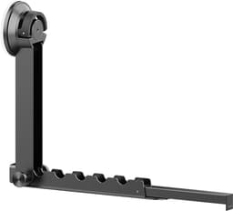 Wanddroogrek – Inklapbaar, aluminium, vacuümzuignap (grijs) — thumbnail 1