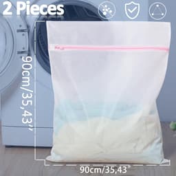 EXCITAT Wasnet - Waszak - Geschikt voor gordijnen, jassen, donsjassen, tapijten, badhanddoeken - 90*90cm — thumbnail 3