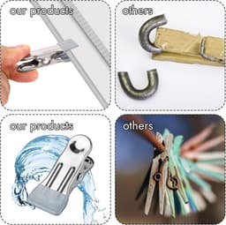 Metalen wasknijpers, 30 stuks, multifunctionele, antislip metalen wasknijpers, roestvrijstalen wasknijpers, metalen wasknijpers voor kleding, sokken, voedselverpakkingen, foto's (grijs) — thumbnail 2