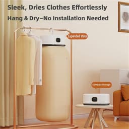 Draagbare Opvouwbare Mini-droger, Mini-compacte Elektrische Wasdrogers, Kleine Wasmachine/droger voor Appartementen, Geschikt voor Reizen, Wasgoed met Timer, Haak, Ropa — thumbnail 4