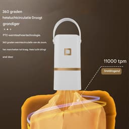 Mini-wasdroger - Warmtepompdroger, wasdroger voor onderweg | Compacte elektrische droger, opvouwbare, draagbare, draagbare warmtepompdroger voor kleding, ondergoed, babysokken — thumbnail 5