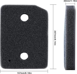 Droger Filter Sponsfilter - Set van 2 - Filterdroger Geschik voor Miele 9164761 - Sponsfilter - voor Wasdrogers - Basisfilter - 210 x 155 x 30 mm — thumbnail 5