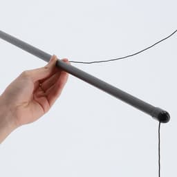 KADAX Plafondwasdroger, wasdroger voor het plafond 6, wanddroger met polyethyleen beklede stalen spijlen, plafonddroger, draagvermogen 12 kg (6x 120/zwart) — thumbnail 4