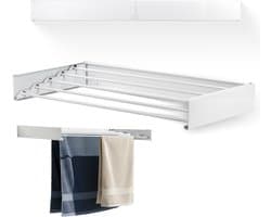 Goodly® High quality Wanddroogrek 80 CM - Droogrek muur inklapbaar - Wasrek - Wasdroogrek buiten - QUALITY 4m - drooglijn - Wit — afbeelding 1