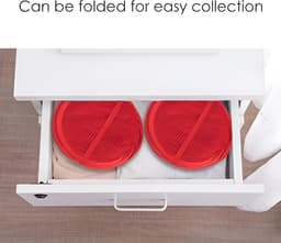 Opvouwbare Wasmand - Opbergmand 40L - Compact & Handig - Reis accessoires - Vakantie benodigdheden - Rood — thumbnail 2