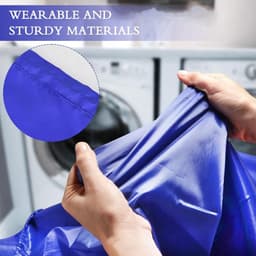 Mrs. Jones Grote Waszakken 2 Pack Trekkoord Waszak Opslag Vuile Kleding Opvouwbare Organizer Tassen voor Reizen Studenten College Dorm - Blauw 60x80cm . — thumbnail 3