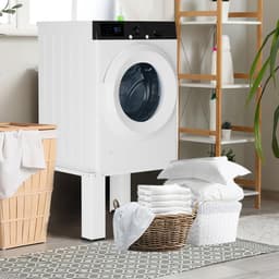 Wasmachine Verhoger - Wasmachine opbouwmeubel - Tot 100kg - Wasmachine Kast - Wasmachine Sokkel Universeel Wit — thumbnail 5