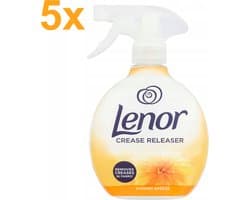 Lenor – Crease Releaser – Summer Breeze – Kreukverwijderaar - Textielvefrisser – Spray – 5x 500ml - Voordeelverpakking