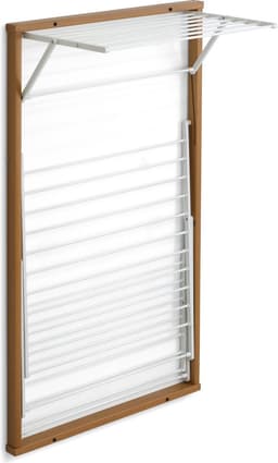Arredamenti Italia 616 KARIM - Beukenhouten Handdoekrek - Inklapbaar Wanddroogrek - 15m Drooglengte - Kleur: hout - ARIT - Il cuore del legno — thumbnail 4