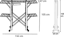 Arredamenti Italia 606 Aliante Ciliegio - massief beukenhout - Droogrek - 23m Drooglengte - Kleur zwart - ARIT — thumbnail 4
