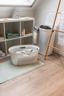 Curver Infinity Recycled Dots Wasmand met deksel - 60L - Wit — thumbnail 5