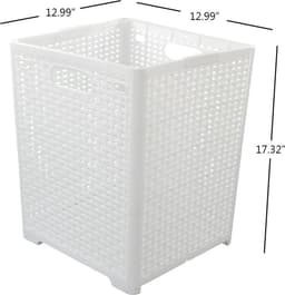 Online Europe, 2 opvouwbare Wasmand, 42L, Wit,  33 x 33 x 44cm — thumbnail 2