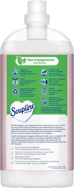 Soupline Hypoallergeen met Zachte Amandelmelk Geconcentreerde Wasverzachter 3 x 1.3L — thumbnail 3