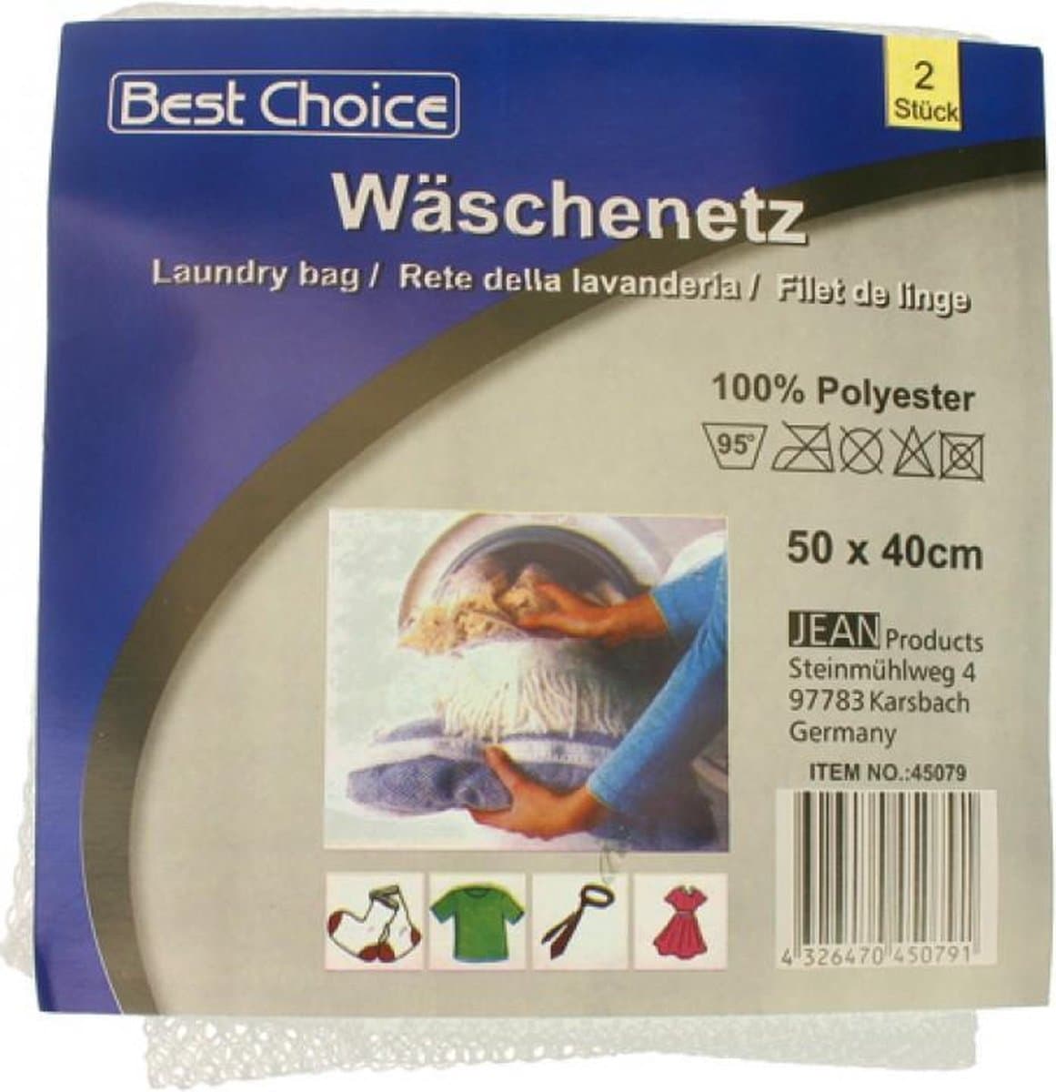 4x Wasnetten - Wasnetjes - Waszakken - Wasnetje - Met Rits - 50 x 40 cm — afbeelding 1