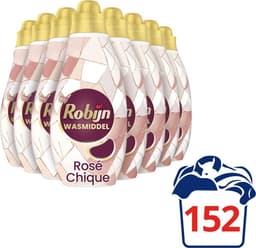 Robijn Klein & Krachtig Rosé Chique Vloeibaar Wasmiddel - 8 x 19 wasbeurten - Voordeelverpakking — thumbnail 2