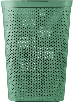 Curver Infinity Recycled Dots Wasmand met deksel - 60L - Groen — thumbnail 4