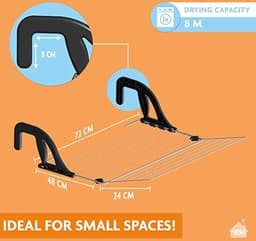 Droogrek voor binnen, wasrek / collapsible laundry rack - opvouwbaar — thumbnail 4