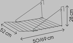 Tomado - Droogrek Breda - 7 meter drooglengte - Ophangen aan radiator, deur, douchewand of balkon - Matzwart — thumbnail 2