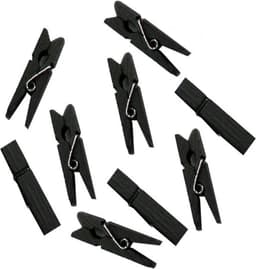 FSW-Products - Kleine Houten Mini Knijpers - 50 Stuks - Kaart Was Knijpertjes - Zwart - Foto Knijpers - Polaroid - Geboorte Wasknijpers - Kaartknijper — thumbnail 2