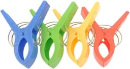 Grote knijpers - 12x stuks - gekleurd - 12 cm - plastic - XL - handdoeken/badlakens knijpers — thumbnail 1