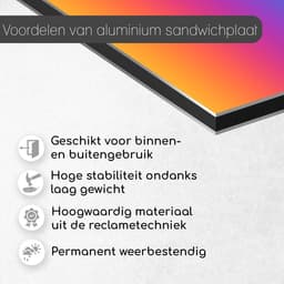 Aluminium composietplaat 15 x 20 cm - zilver geborsteld - weerbestendig - ideaal voor binnen en buiten - ShopVlot — thumbnail 2