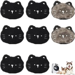 Set van 8 dierenhaarverwijderaars, schattig kattenmotief, herbruikbaar voor wasmachine, verwijdert honden- en - ShopVlot — thumbnail 1