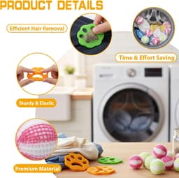 Huisdierhaarverwijderaar wasbal 16 stuks - pluizenbollen voor wasmachine - effectief kattenhaar verwijderen - ShopVlot — thumbnail 5