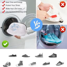 Laundry bag for shoes, sneakers, 2 pieces mesh shoe bag, washing machine with zip, laundry bag, laundry bag, shoe wash - ShopVlot — thumbnail 3