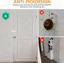 Deurbeveiliging schuifvergrendelingen 2 inch - roestvrij staal - wit - voor veilige schuifdeuren - ShopVlot — thumbnail 2