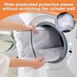 Wasnetten set van 4 stuks, grote waszak met rits voor het beschermen van kleding en voorkomen van vervorming — thumbnail 2