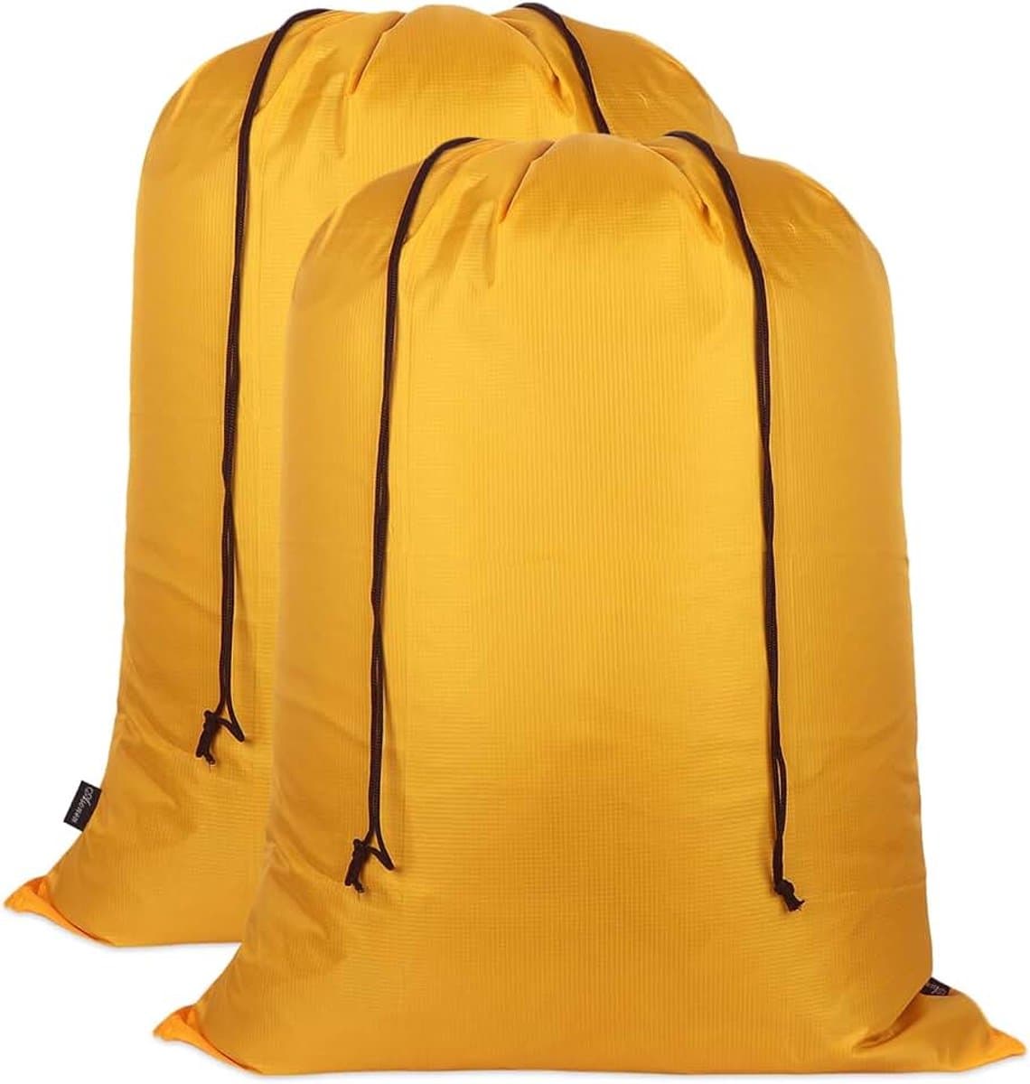 Waszakken 2-pack, 68 x 90 cm, tweewegs trekkoord, scheurvaste, draagbare waszakken met grote capaciteit voor studenten, appartementen, reizen, vakanties, universiteit — afbeelding 1