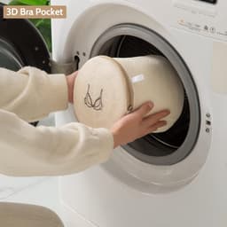 Waszakken Set - Beige - Dubbellaags en Duurzaam - Ritssluiting voor Kledingbescherming - Voor Delicate Was — thumbnail 3