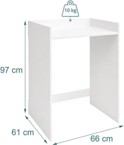 Wasmachinekast - wit - 66x97x61 cm - met opbergruimte — thumbnail 3