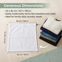 Wasnet, waszak, met trekkoord, fijne mazen, voor kleding, ondergoed, overhemden, waszak, reizen, huis, appartement — thumbnail 5