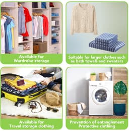 Wasnet voor wasmachine, 50 x 60 cm, waszak, waszak met koordstopper, herbruikbaar, voor ondergoed, beddengoed, babykleding, sokken — thumbnail 3