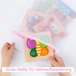Wasnet voor wasmachine, waszak met ritssluiting, herbruikbaar, voor ondergoed, sokken, babykleding, 5 maten — thumbnail 5